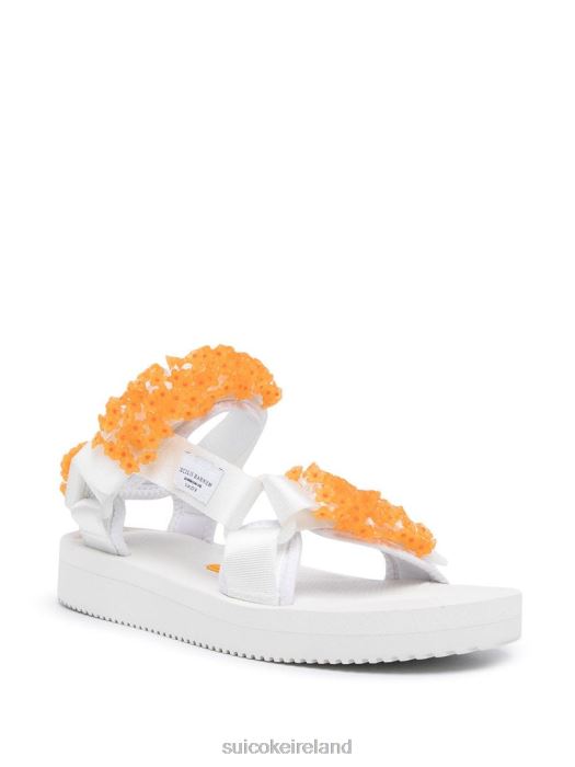 SUICOKE Cecilie Bahnsen x DEPA-V2CB-2 TLP4TZ15 White/Orange SUICOKE shoes ireland